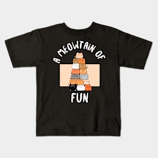 Meowtain of Fun Cat Tower Kids T-Shirt